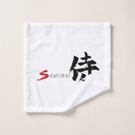 Toalha De Rosto Caligrafia Japonesa Kanji Samurai