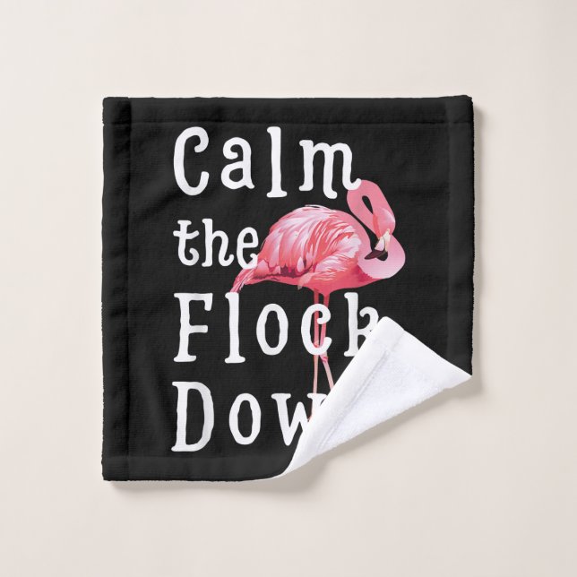 Toalha De Rosto Calma, Flamingo Girl |Funny Flamingo (Pano de lavar)
