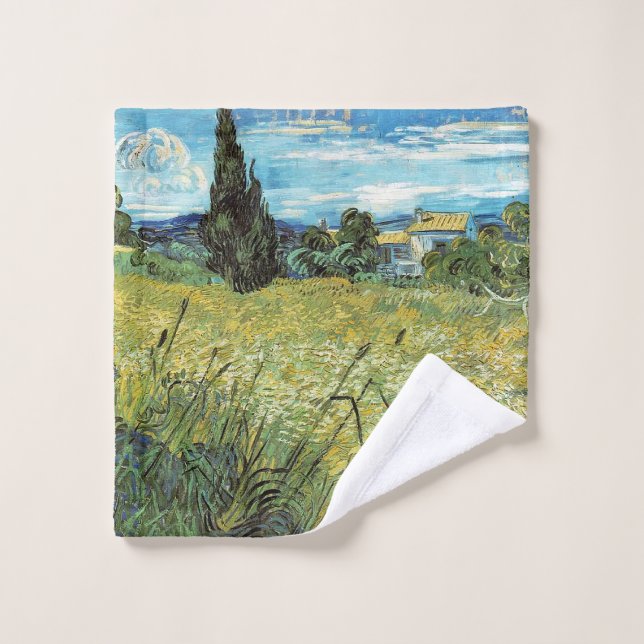Toalha De Rosto Campo de trigo verde Vincent van Gogh Apron (Pano de lavar)