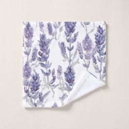 Toalha De Rosto Campos de Lavanda | Padrão de Flor de Aquarela Rox