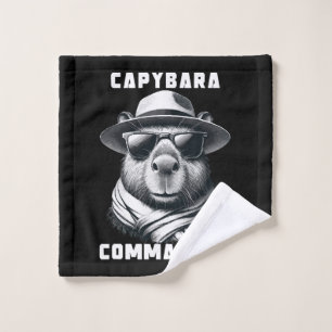 Toalha De Rosto Capivara Com Óculos De Sol Capy Comandante