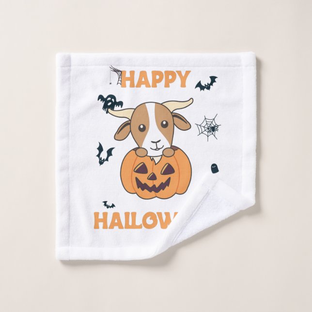 Toalha De Rosto Capuchinho Feliz Halloween (Pano de lavar)