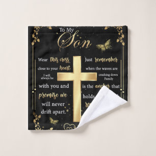 Toalha De Rosto Carta Personalizada Para O Meu Filho
