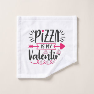 Toalha De Rosto Casal Gift Pizza É Meu Namorados