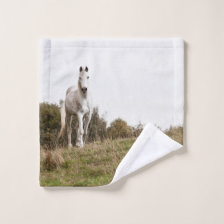 Toalha De Rosto Cavalo branco