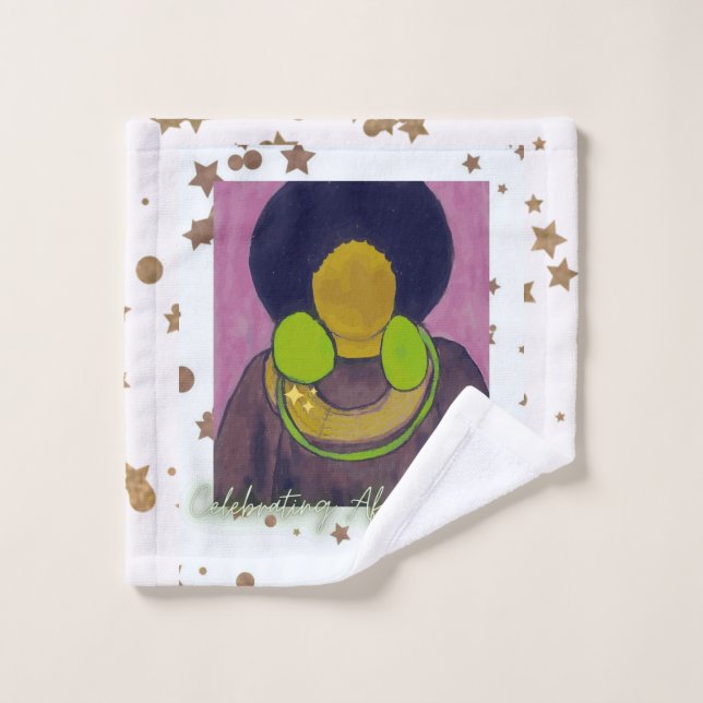 Toalha De Rosto Celebrando a Beleza Afro (Pano de lavar)