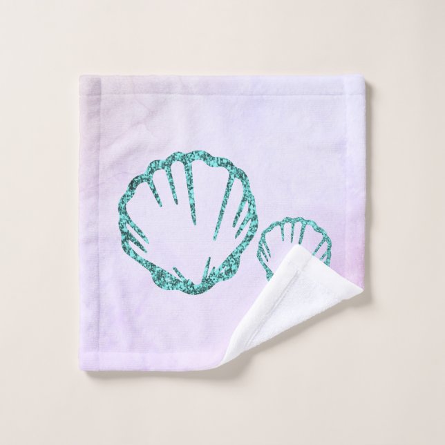 Toalha De Rosto Chá de fraldas de Seashell (Pano de lavar)