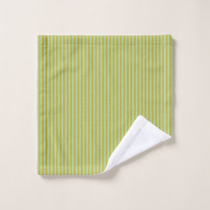 Toalha De Rosto Chartreuse e Pistachio Green Stripes