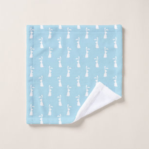 Toalha De Rosto Coelho Branco Coelho Orelha Pastel Primavera Azul