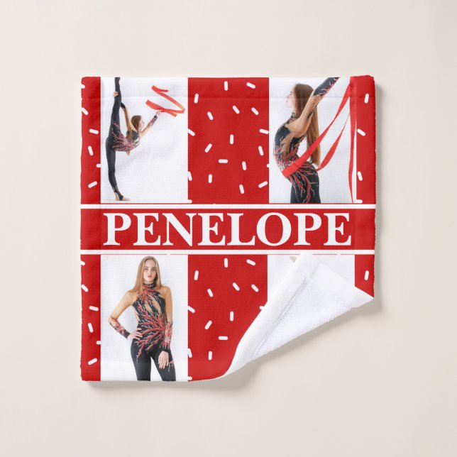 Toalha De Rosto Colagem de Fotografias de Natal Sprinkle 4 (Pano de lavar)