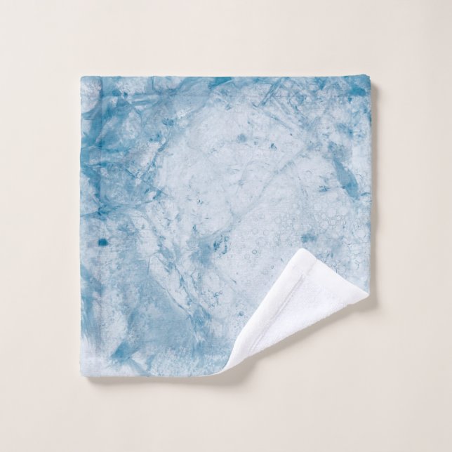 Toalha De Rosto Colchão floral branco e azul (Pano de lavar)