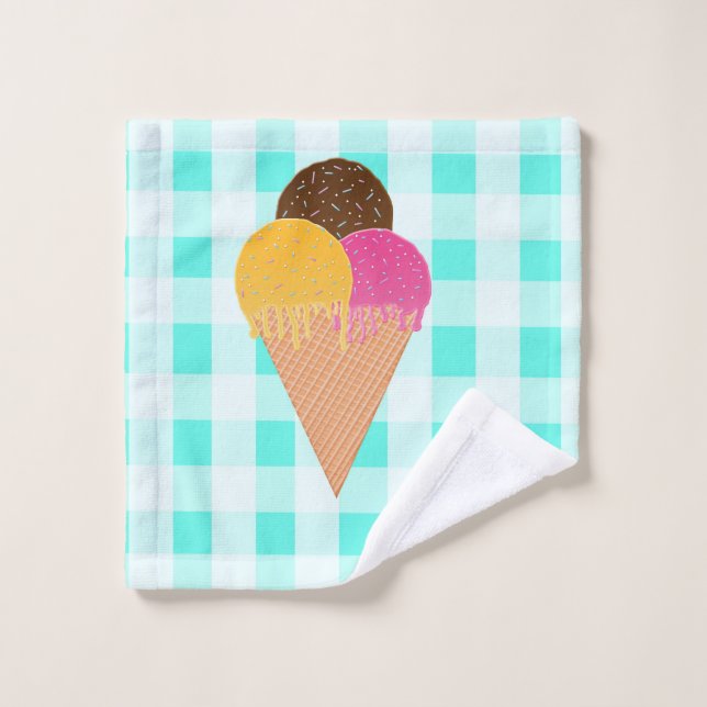 Toalha De Rosto cone de waffle gelado (Pano de lavar)