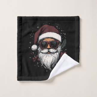 Toalha De Rosto Cool Santa with Sunglasses Christmas