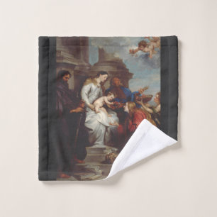 Toalha De Rosto Coroação de Santa Rosália por Anthony van Dyck