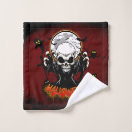 Toalha De Rosto Crânio com dentes afiados e ameaçadores