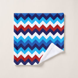 Toalha De Rosto Crot Red White Blue Chevrons Washington
