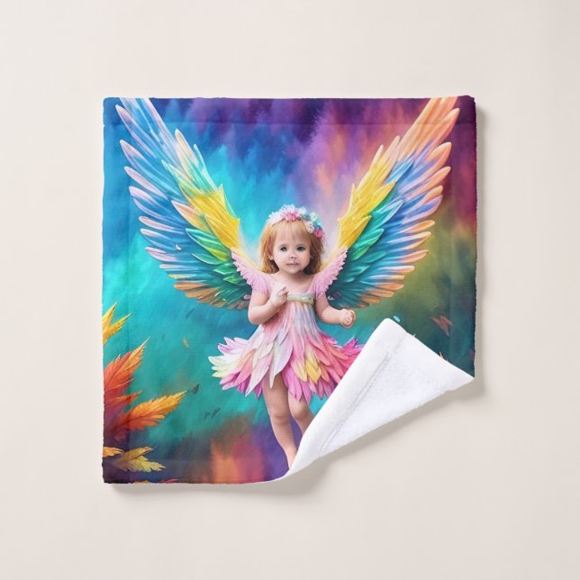 Toalha De Rosto Cute Baby Angel Wings Art-38424 (Pano de lavar)