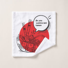 Toalha De Rosto Cute Kawaii Ramen - Funny Japanese Food