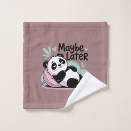 Toalha De Rosto Cute Lazy Panda – “Talvez Mais Tarde” Panda Relaxa