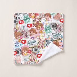 Toalha De Rosto Cute Motivational – Positive Quote Kawaii 