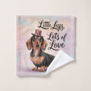 Toalha De Rosto Dachshund Pequenas Pernas Muito Amor