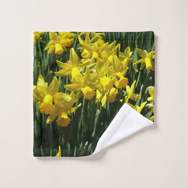 Toalha De Rosto Daffodils Amarelos I Flores De Mola Cheery (Pano de lavar)