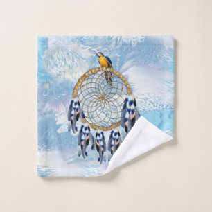Toalha De Rosto Decoração de Casa do Sonho Azul Exótico