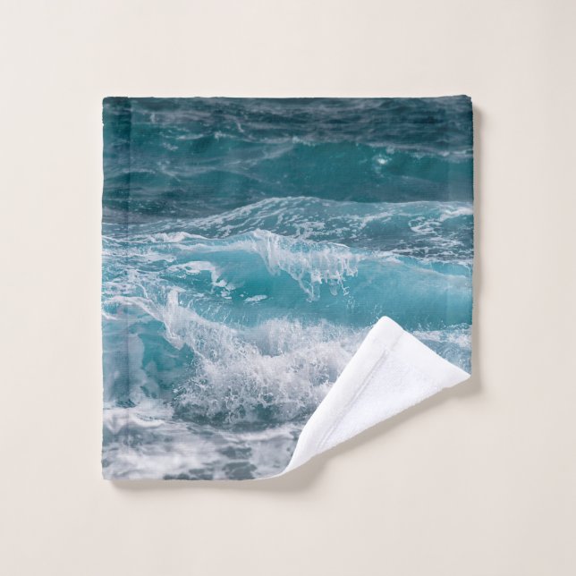 Toalha De Rosto Deep Blue Ocean Wave Comfort (Pano de lavar)