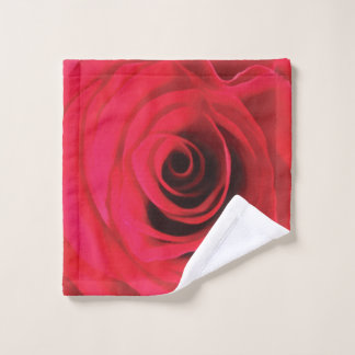Toalha De Rosto desenho floral de rosa vermelha