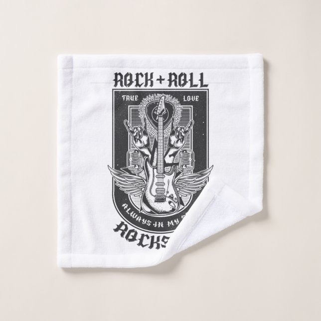 Toalha De Rosto Design de Guitar Rock (Pano de lavar)