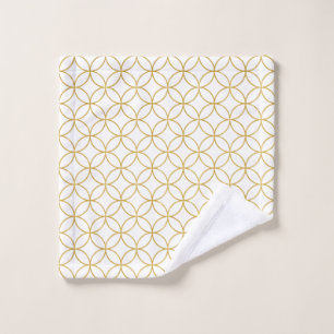 Toalha De Rosto Design tradicional japonês - SHIPPO - Branco e Dou