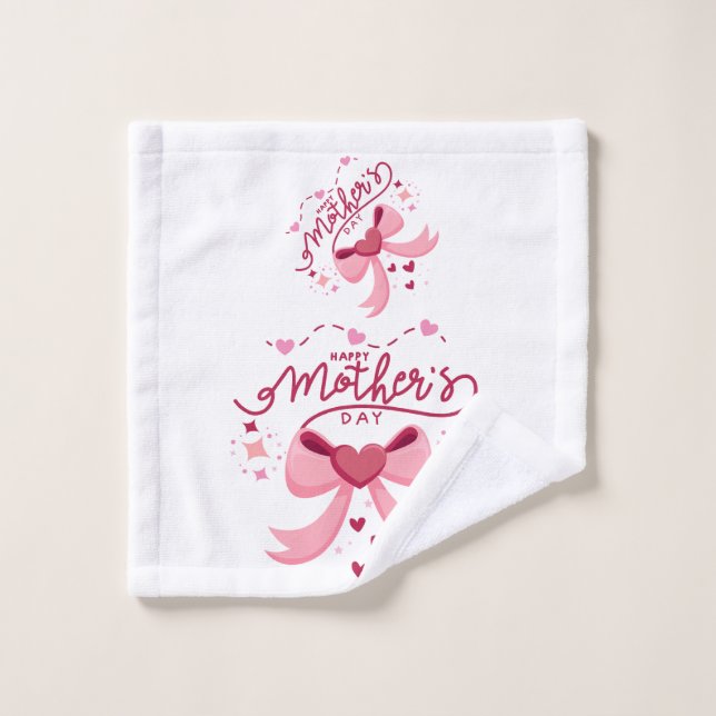 Toalha De Rosto Dia das Mães Desenhado na Moda  (Pano de lavar)