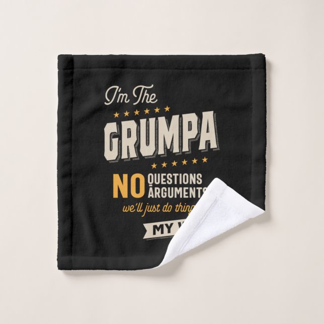 Toalha De Rosto dia dos Pais  | Avô Grumpa Way Funny (Pano de lavar)