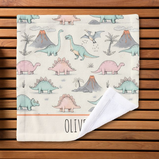 Toalha De Rosto Dinossauros Cachorros na Terra Jurássica (Criador carregado)