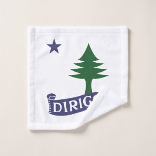 Toalha De Rosto Dirigo / 1901 Maine Flag
