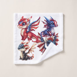 Toalha De Rosto Dragão Patriótico