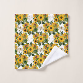 Toalha De Rosto Dragões Buquês de girassol amarelo bonito