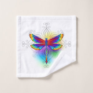 Toalha De Rosto Dragonfly Poligonal