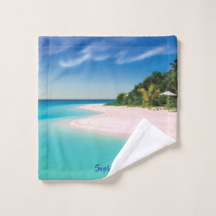 Toalha De Rosto Dream Beach (nome personalizado)