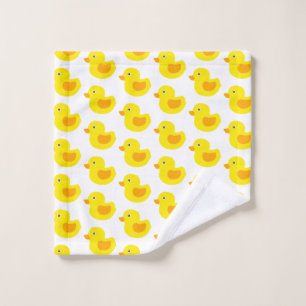 Toalha De Rosto Ducky de borracha do bebê amarelo e alaranjado