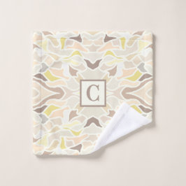 Toalha De Rosto É o padrão de Abstrato Geométrico de Ivory