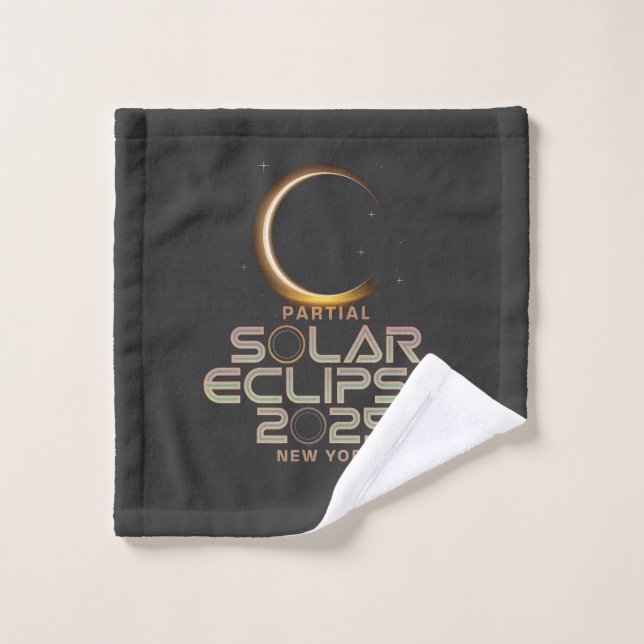 Toalha De Rosto Eclipse Solar Parcial 2025 Astronomy Event (Pano de lavar)