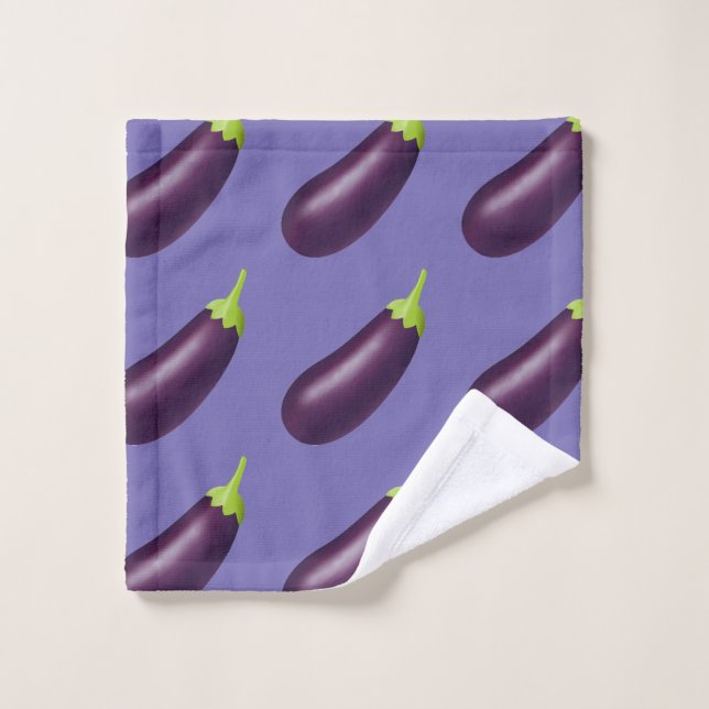 Toalha De Rosto EggPlant Emoji Wash Cloth (Pano de lavar)