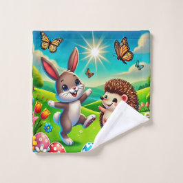 Toalha De Rosto Ein glücklicher Hase und Igel