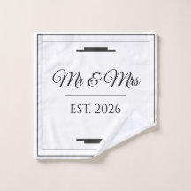 Elegant Mr & Mrs Wedding Modern Minimalist Favor