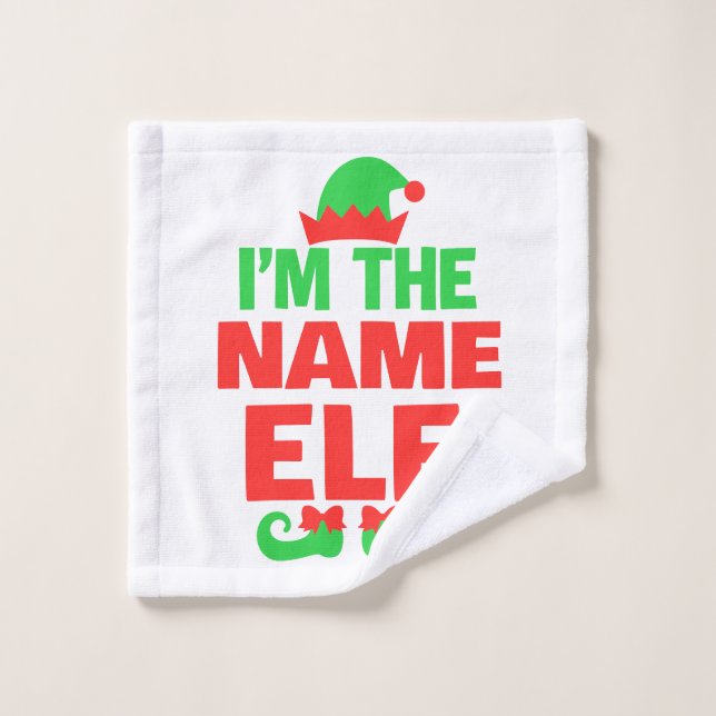 Toalha De Rosto Elfo de Natal Personalizado (Pano de lavar)