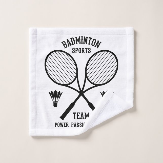 Toalha De Rosto Equipe de Esportes de Badminton (Pano de lavar)