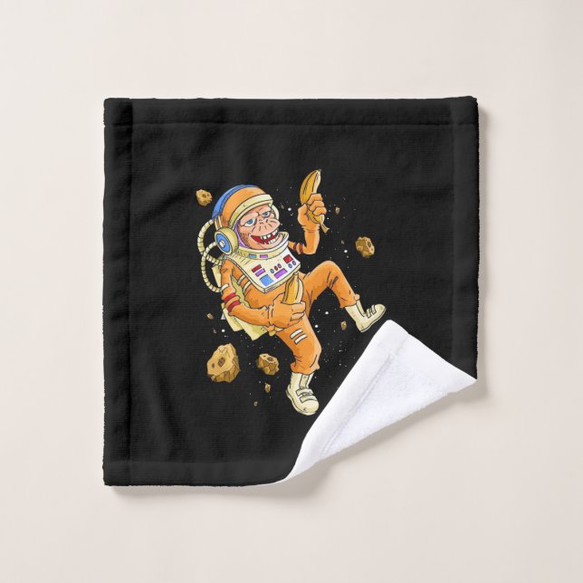 Toalha De Rosto Espaço do macaco astronauta (Pano de lavar)