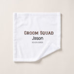 Toalha De Rosto Esquadrão do noivo padrinho despedida de solteiro<br><div class="desc">desenho</div>