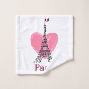 Toalha De Rosto Eu Amo Paris Eiffel Tower France Presente